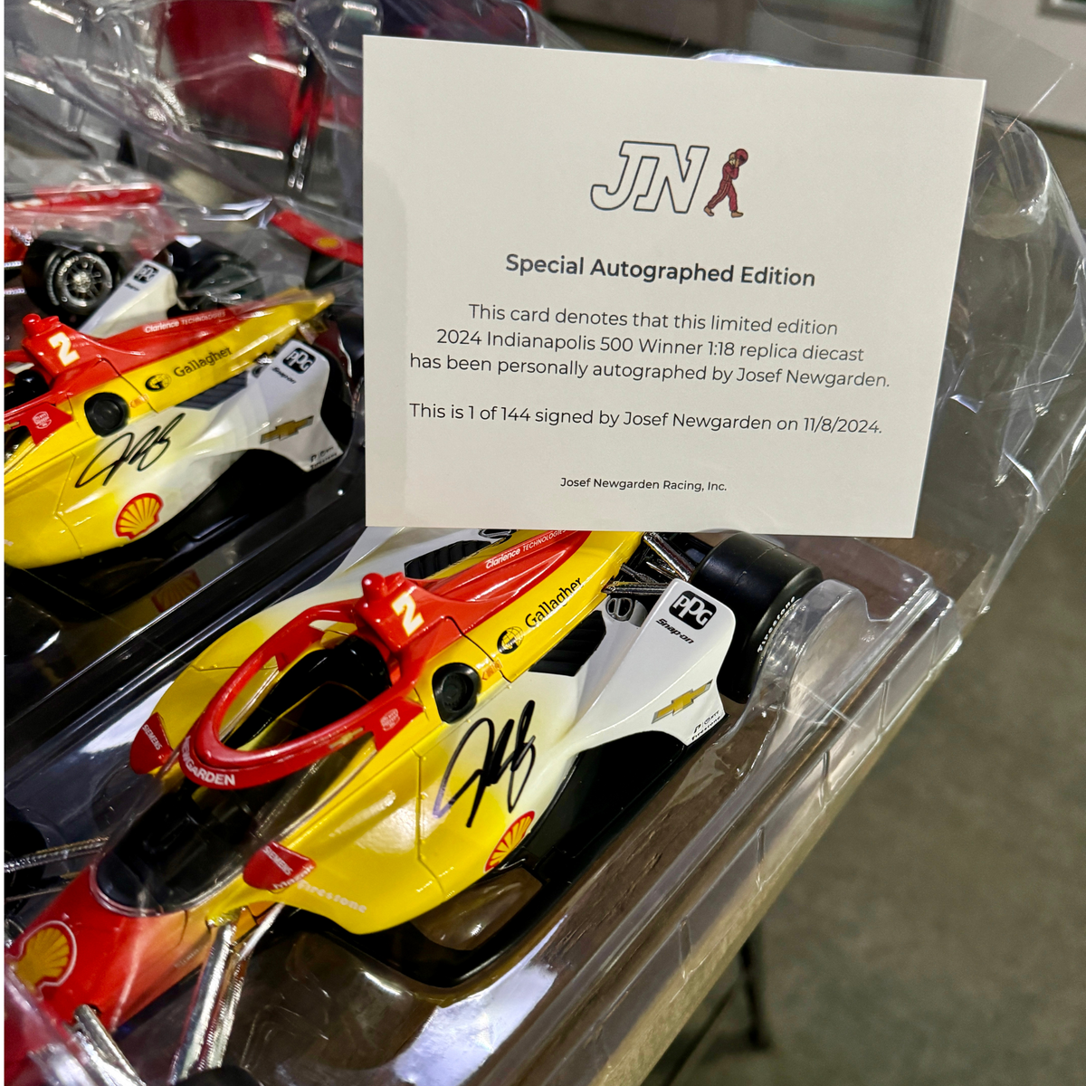 Autographed 2024 Indy 500 1:18 Diecast – Josef Newgarden Store