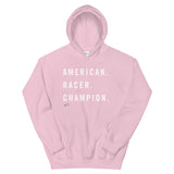 American. Racer. Champion. Unisex Hoodie